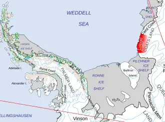 Kartenskizze mit Luitpold Coast