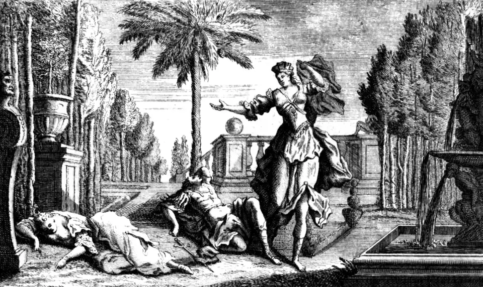 Szenenbild des fünften Akts, Partiturausgabe von 1720