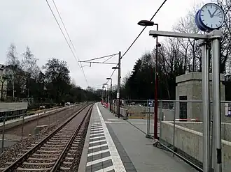 Bahnsteig am Bahnhof Cents Hamm