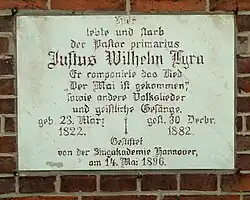 Gedenktafel am Pfarrhaus in Gehrden