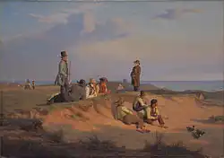 Mænd af Skagen en sommeraften i godt vejr, 1848