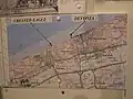Der Plan zeigt die Evakuierungspunkte Devonia und Crested Eagle bei Bray-Dunes, die 1940 in der Operation Dynamo zur Evakuierung der britischen Truppen genutzt wurden.