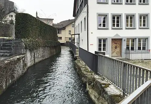 Der Mühletych neben der unteren Mühle in Aarburg