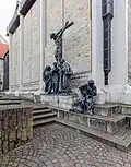 Kreuzigungsgruppe vor der Domkammer neben dem St.-Paulus-Dom, Münster 2014
