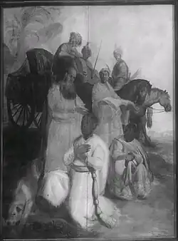 Infrarotfotografie (links) und Röntgenaufnahme, vor der Restaurierung 1976, die drei Holzleisten sind auf der Rückseite aufgeklebt