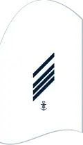 Ärmelabzeichen am Hemd, weiß für Marineuniformträger (Verwendungsreihe 40er Marinetechnikdienst)