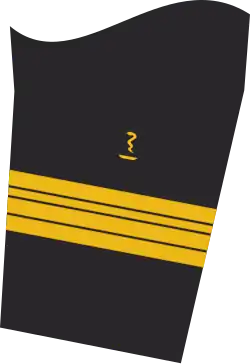 Ärmelabzeichen der Jacke des Dienstanzuges für Marineuniformträger (Humanmediziner).