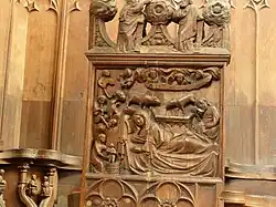 Chorgestühl: Geburt Christi, um 1345.