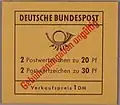 Bund MH 14 mit Handstempelaufdruck „Gebührenangaben ungültig“. Im Falle von Portoänderungen wurden häufig MH mit veralteten Gebührenstufen mit entsprechendem Vermerk versehen