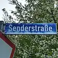 Straßenschild Senderstraße