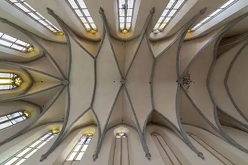 Das Decken­gewölbe des Chor­raumes