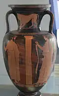 Amphora im Museum Lecce, Rückseite