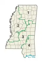 Mississippi: Kongress-Wahlkreise