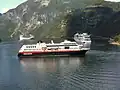 Wendemanöver im Geirangerfjord