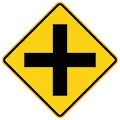 Zeichen W1-1 Gewöhnliche Straßenkreuzung