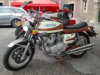 MV Agusta 750 GT nur in der Farbe weiß-bronze Modelljahr 1972–74