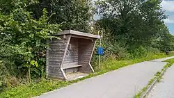 Bushaltestelle Maasbüll, Wesebyfeld, Fahrtrichtung Flensburg