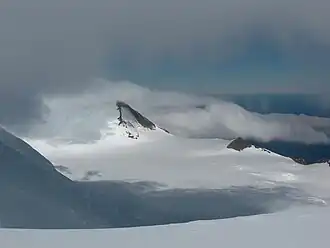 Blick vom Catalunyan Saddle auf den Macy-Gletscher