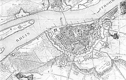 Topographisch-militärischer Plan der Stadt und Festung Mainz