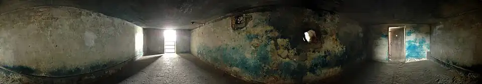 Panoramaaufnahme der Gaskammer im KZ Majdanek