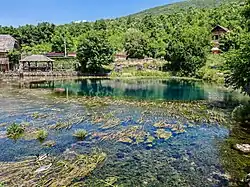 Blick von Süden auf den Quelltopf