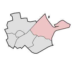 Lage von Arnemuiden in der Gemeinde Middelburg