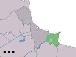 Lage von Termunten in der Gemeinde Delfzijl