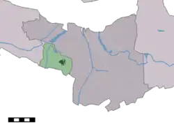 Lage der Stadt in der Gemeinde Terneuzen