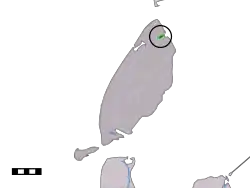 Lage von De Cocksdorp in der Gemeinde Texel