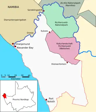 Nationalpark und Welterbestätte in der Gemeinde Richtersveld