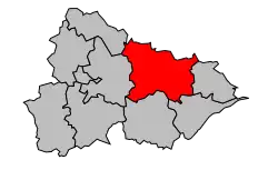 Lage des Kantons Blâmont im Arrondissement Lunéville