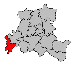 Lage des Kantons Monthureux-sur-Saône innerhalb des alten Arrondissements Épinal
