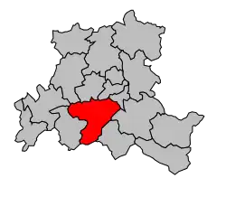 Lage des Kantons Xertigny innerhalb des Arrondissements Épinal