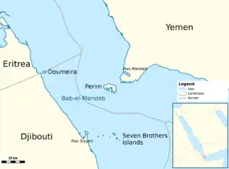 Karte von Bab el-Mandeb Bab al-Mandab