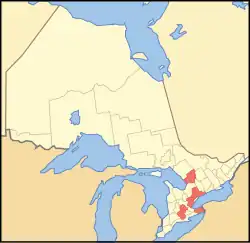 Regionalgemeinden in Ontario