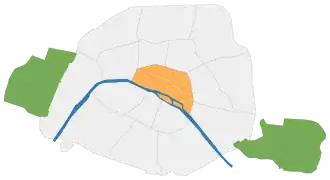 Karte von Paris Centre