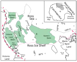 Karte vom West Antarctic Rift