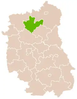 Lage des Powiat Radzyński in der Woiwodschaft Lublin