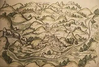 Metztitlán – Spanische Landkarte (1579)