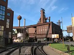 Hochofen in Marcinelle bei Charleroi.