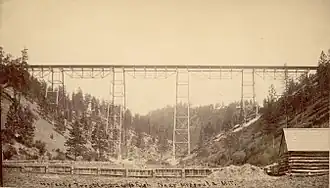 Marent Gulch Trestle Montana, 1885
