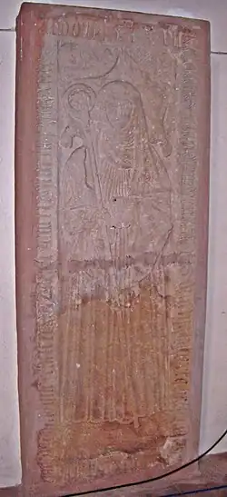 Grabplatte der Äbtissin Margareta Halpquart († 1543)