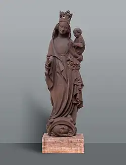 Marienstatue von der Feldseite, um 1398