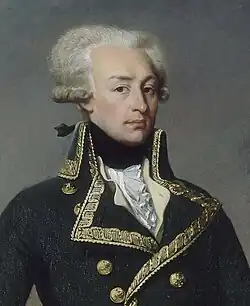Ein junger Marquis de Lafayette in seiner Generalsuniform