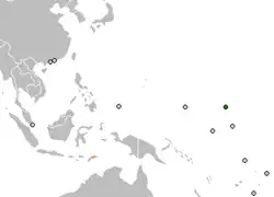 Lage von Marshallinseln und Osttimor
