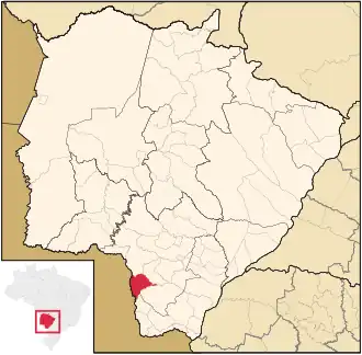Lage von Aral Moreira in Mato Grosso do Sul