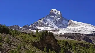 Blick von der Stafelalp zum Gletscher.