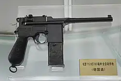 Die Schnellfeuerpistole in Version mit Magazin