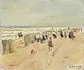 Max Liebermann: Strand in Nordwijk bei Sturm, 1908