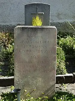 Max Wullschleger (1910–2004) Politiker, Grab, Friedhof Bettingen